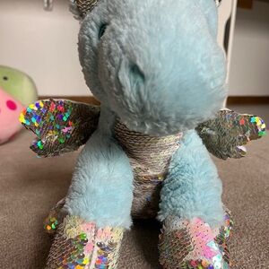 Justice Shimmering Blue Dragon Plush